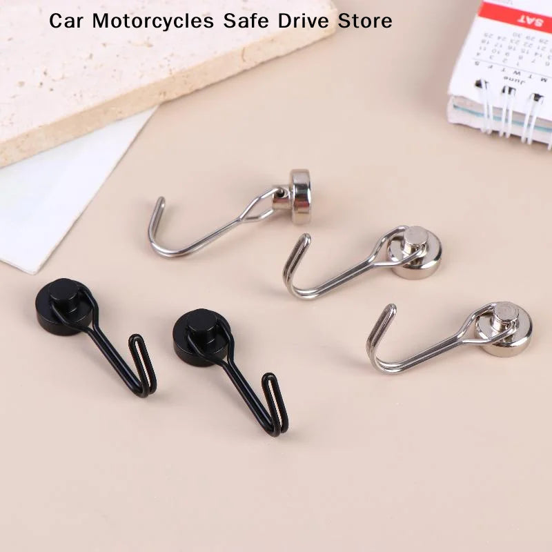 CM6Pcs Stainless Steel Magnetic Hook Heavy Duty Magnet Swivel Home