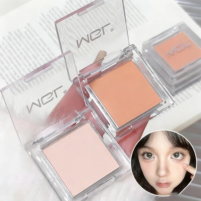 Matte Warm White Monochrome Eyeshadow Palette Long-lasting Natural Zpaxo