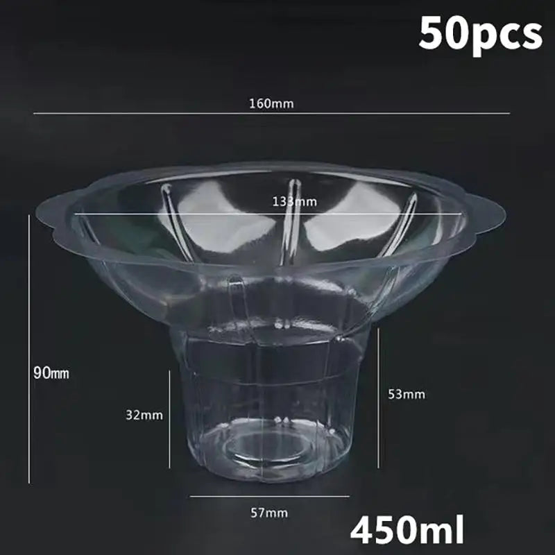 Transparent Ladder Shaped Cups Plastic Dessert Birthday Party