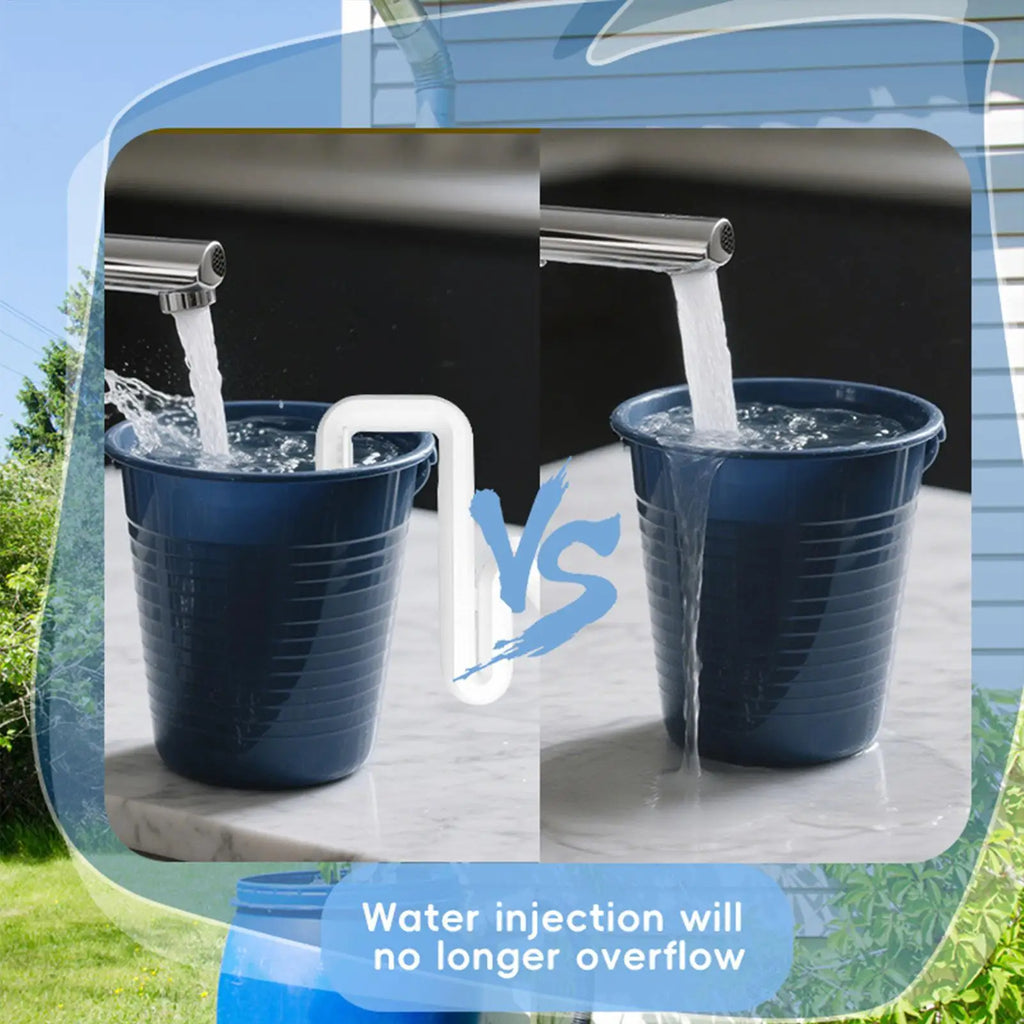 Rain Barrel Overflow Pipe Garden Mount Hose Divert Rainwater Away