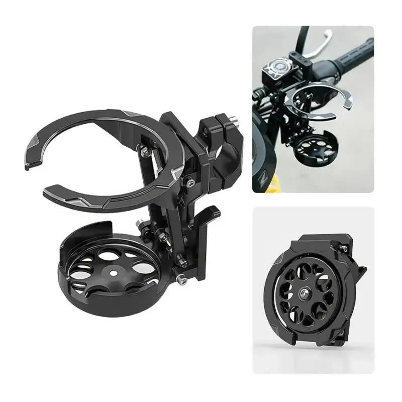 Foldable Rotating Motorcycle Handlebar Cup Holder | Metal