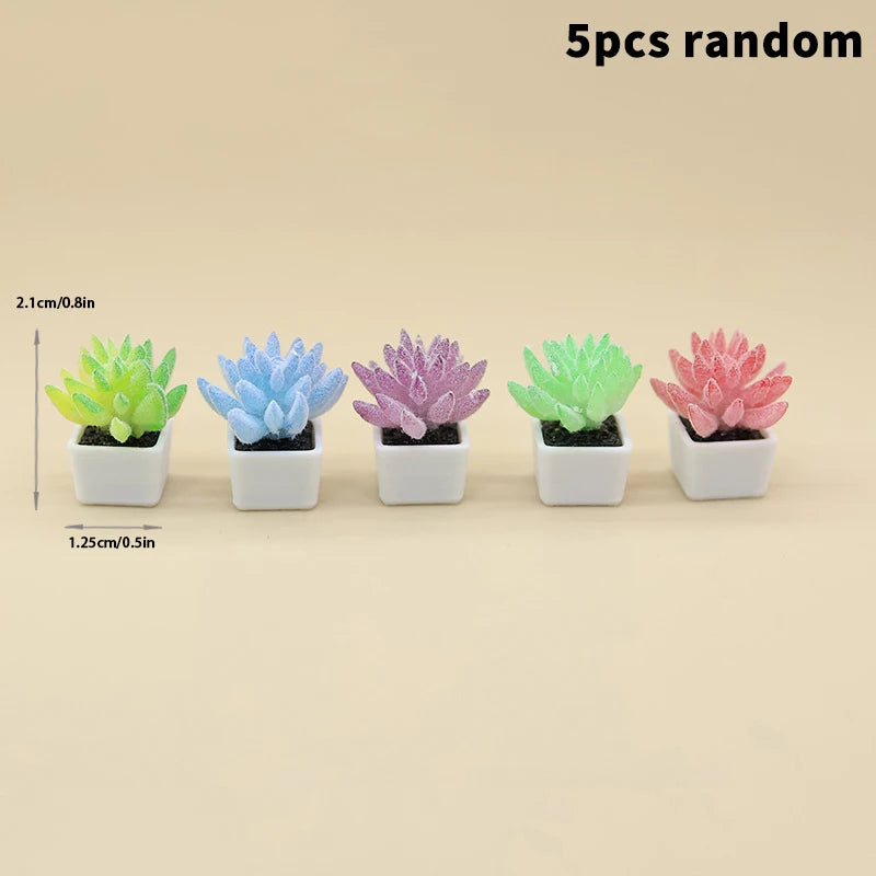 Simulation Mini Potted Plants Model Dollhouse Bonsai Decoration Micro Zpaxo A1