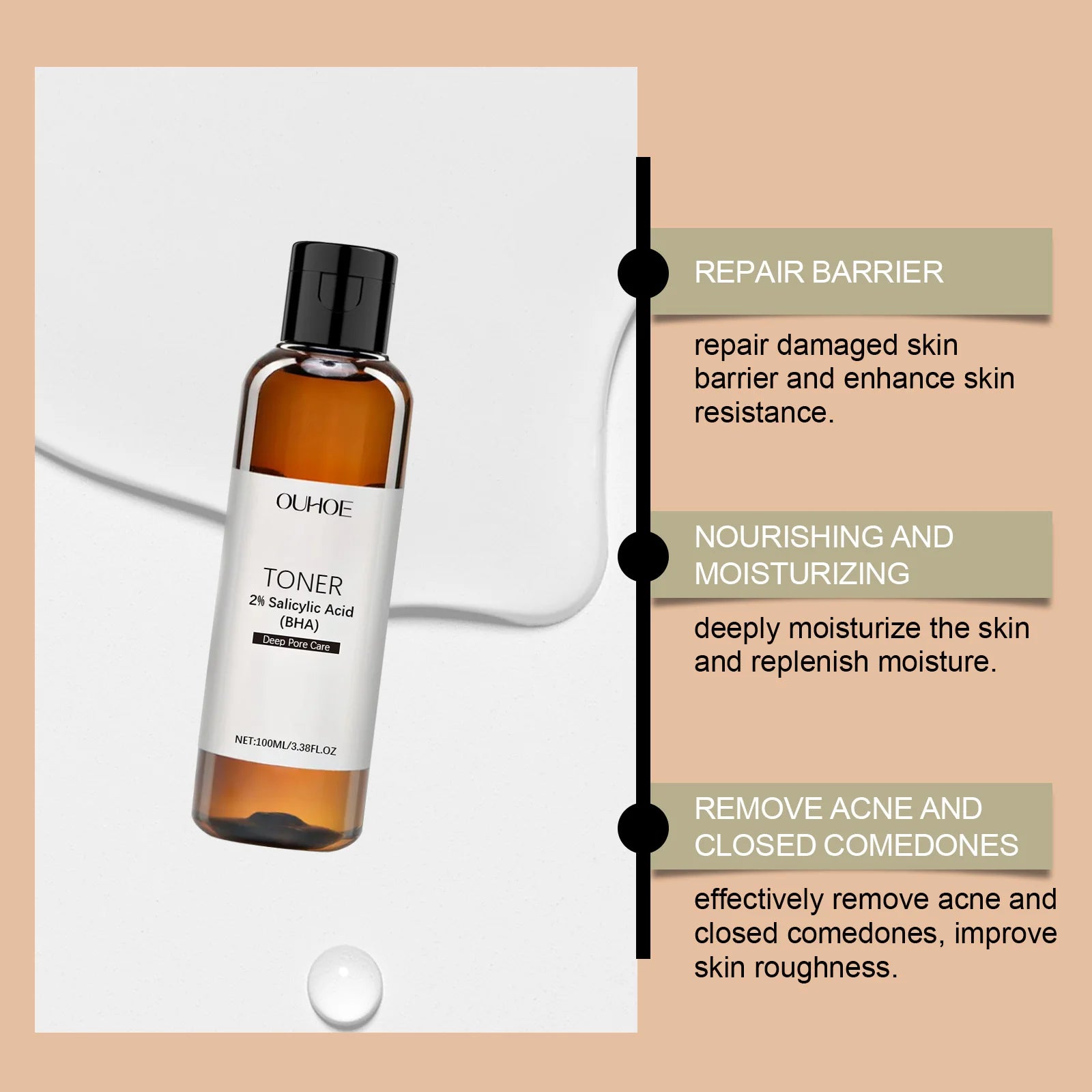 Salicylic Acid Toner – Acne, Pore Minimizing & Brightening 100ml Facial Toner Zpaxo