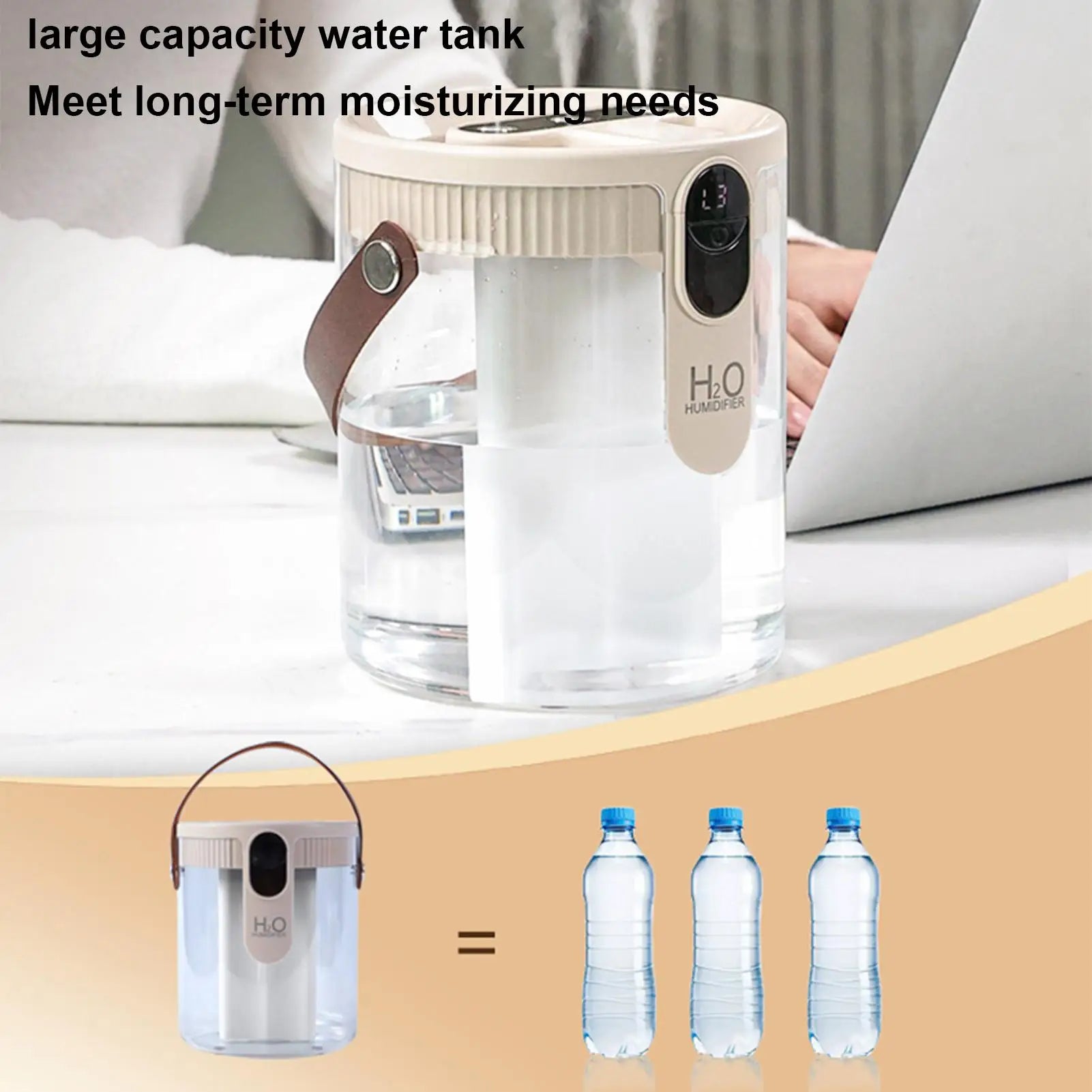 Quiet Humidifier 5 Mist Levels 3 Nozzles Maker Bedroom Home Office