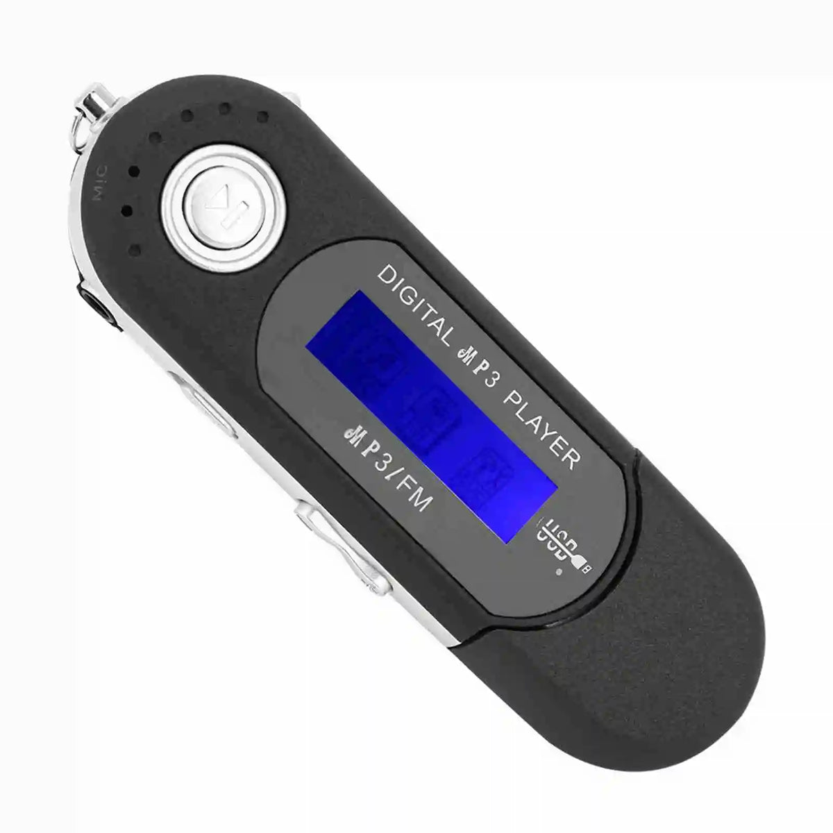 Portable Music MP3 USB Player LCD Screen Voice Black Blue White Zpaxo black