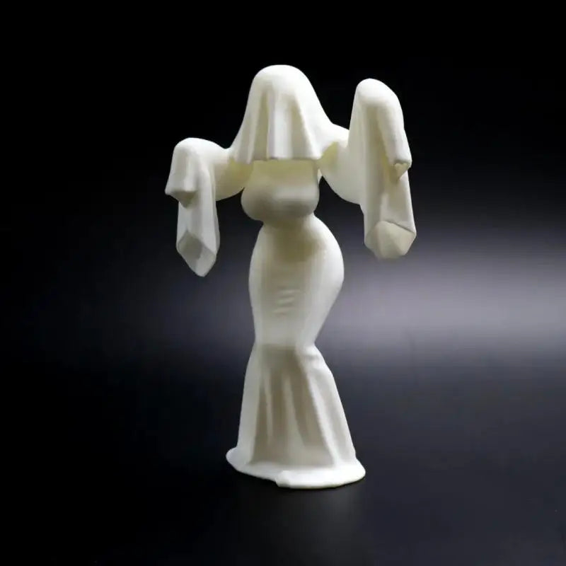 1Pcs Halloween Ghost 3D Printing Ornaments Bride Character Sculpture Model Ornaments Creative Female Ghost Desktop Figurine Zpaxo