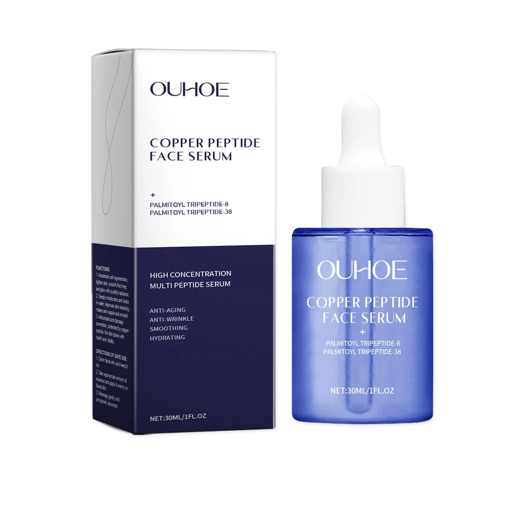 Copper Peptide Facial Serum Firming Skin Lighten Fine Lines Hydrating Moisturizing Smooth Facial Skin Brightening Care Serum Zpaxo