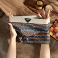 Retro Cotton Boxer Briefs Ultra Soft Breathable Men's Underwear 3D Support Pouch Ethnic Style Seamless Briefs Zpaxo Coffee 2XL