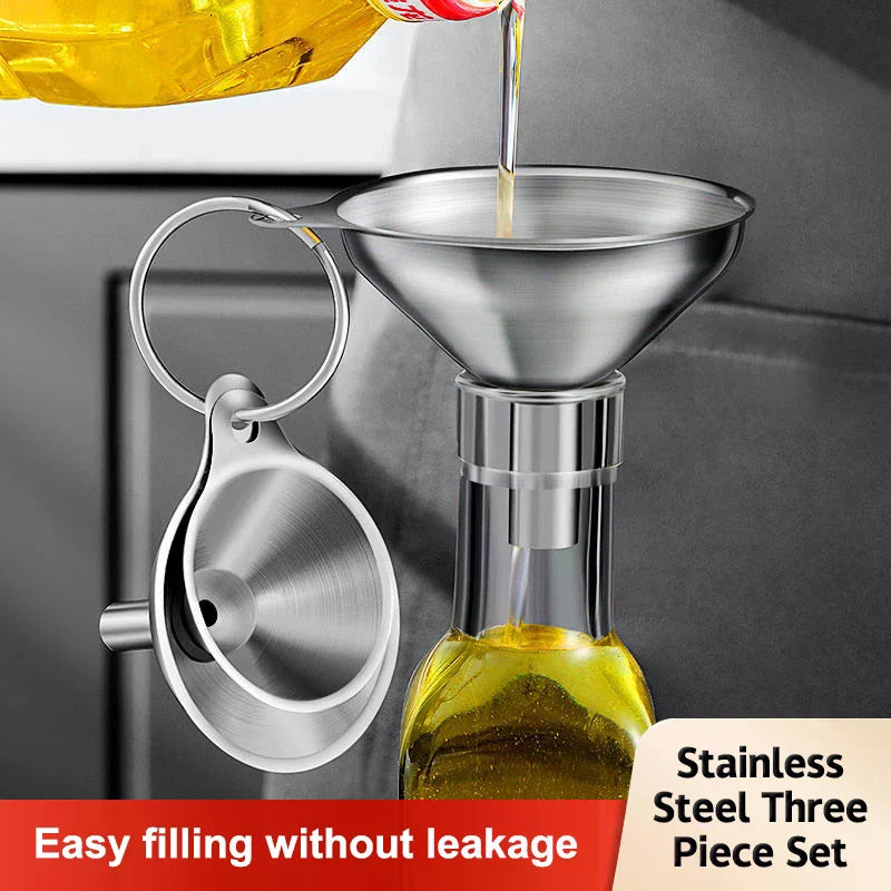 Stainless Steel Kitchen Funnels Food Grade Metal Filling Bottles Zpaxo