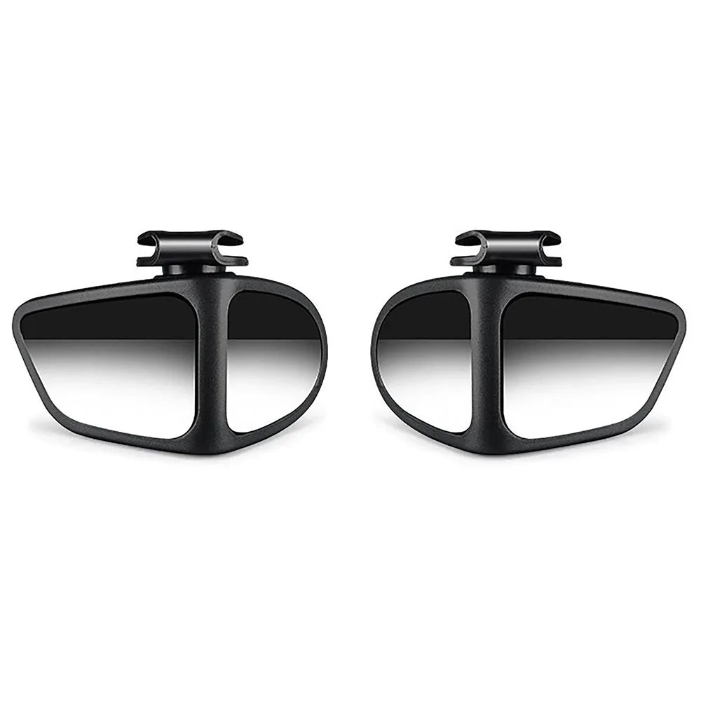 2 Side Car Blind Spot Mirror HD Glass 360 Degree Rotatable Car Rear View Auxiliary Mirror Durable Adjustable Zpaxo Black