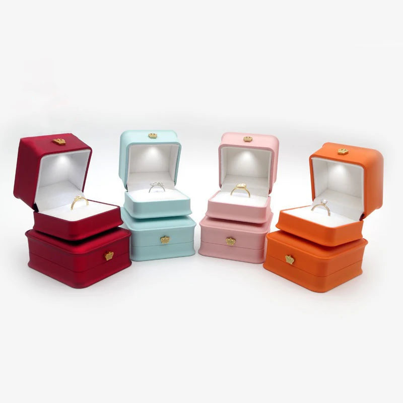 LED Light-Up Jewelry Box – Ring, Earring & Pendant Organizer