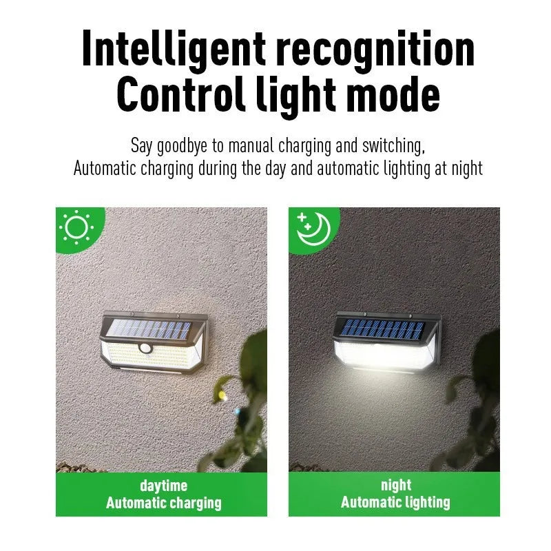 Solar Lights 3 Modes Motion Sensor Garden Outdoor 218LED Spotlight Zpaxo