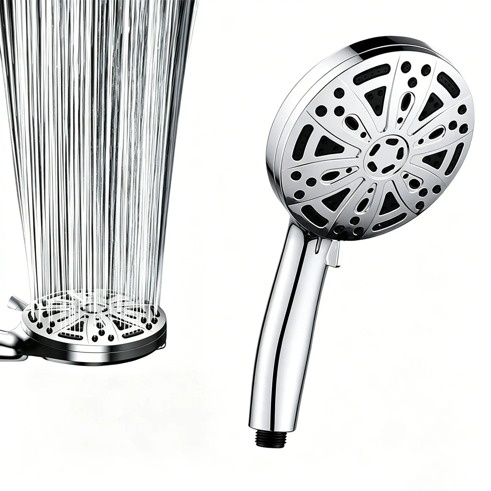 High Pressure Shower head with Handheld 10 Modes, Built-in Power Wash to Clear Tub. Tile & Pets, High Flow Hand Held Hydro Rain Zpaxo Default Title