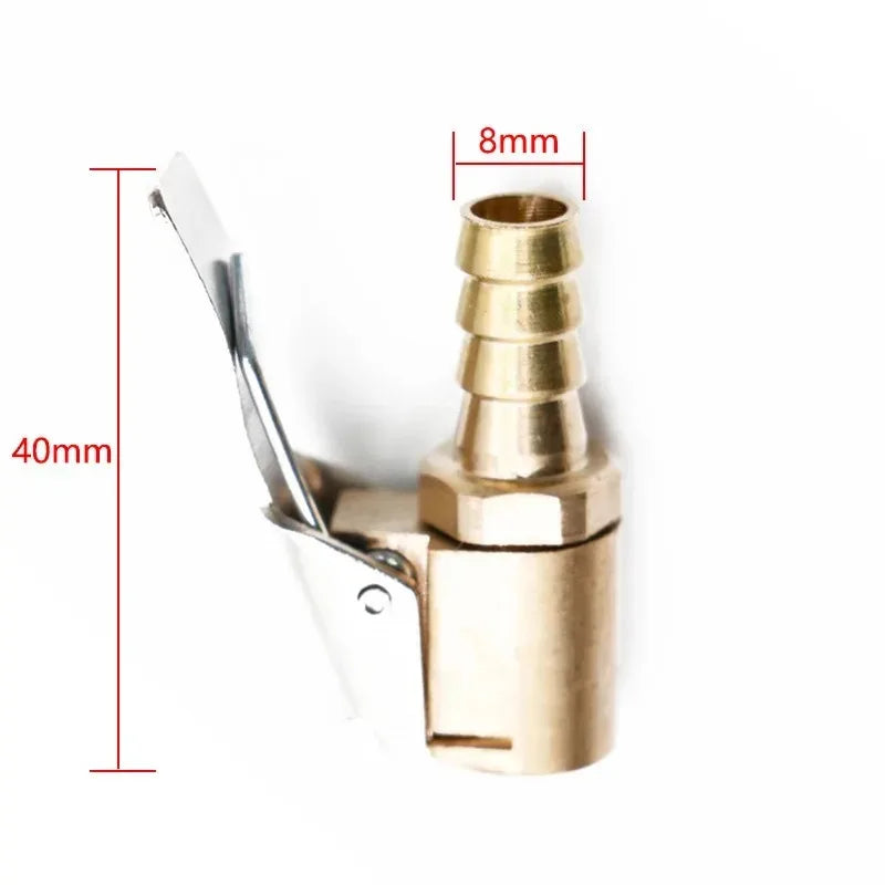 Brass Clip-On Tire Air Chuck Valve Connector – 1/2/4 Pack