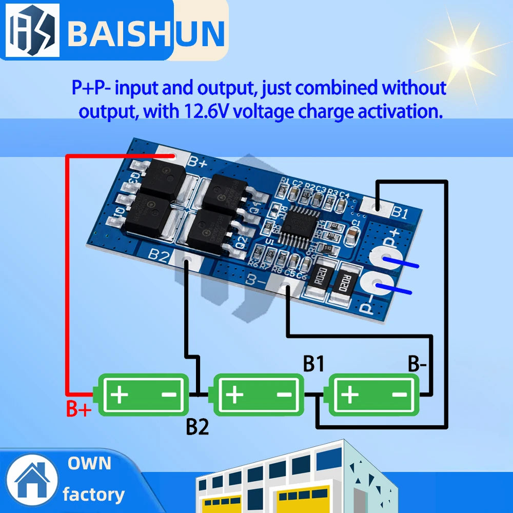18650 Li-ion Battery Protection Board – 1/4PCS 3S 20A 3.7V/12.6V BMS Charger with Short Circuit Protection Zpaxo 4PCS