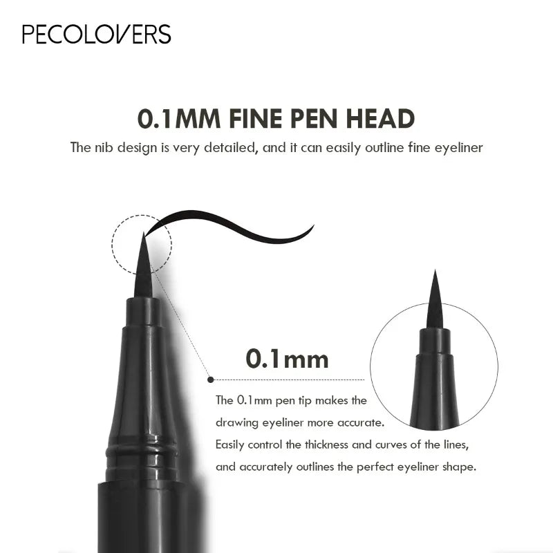 Smooth Liquid Eyeliner Pen Waterproof Long-lasting Makeup Black Zpaxo