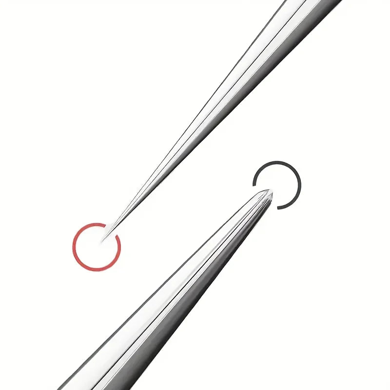 5pcs Stainless steel tweezers for powerful blackhead removal, suitable for all skin types Zpaxo