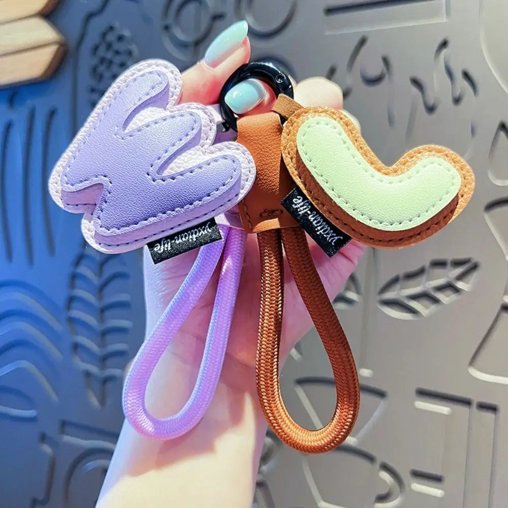 Sweet 26 Letter Keychain Bag Hanging Charms PU Leather Alphabet Key Holder Car Keyring Ornaments Lucky Letter Pendant Boy Zpaxo