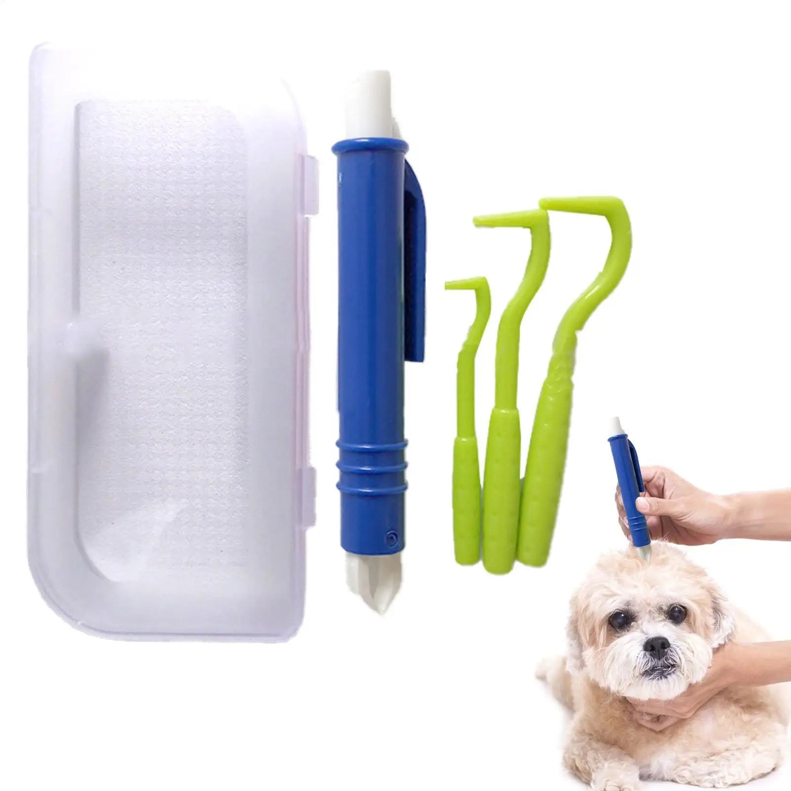 Flea Remover Hook Tick Tweezer Pull Pet Cat Dog Clamp Accessaries