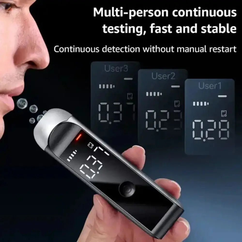 High Accuracy Alcohol Breathalyzer Tester Digital Display LED Display Professional Breathalyzer Fast Response Blowing Type Zpaxo