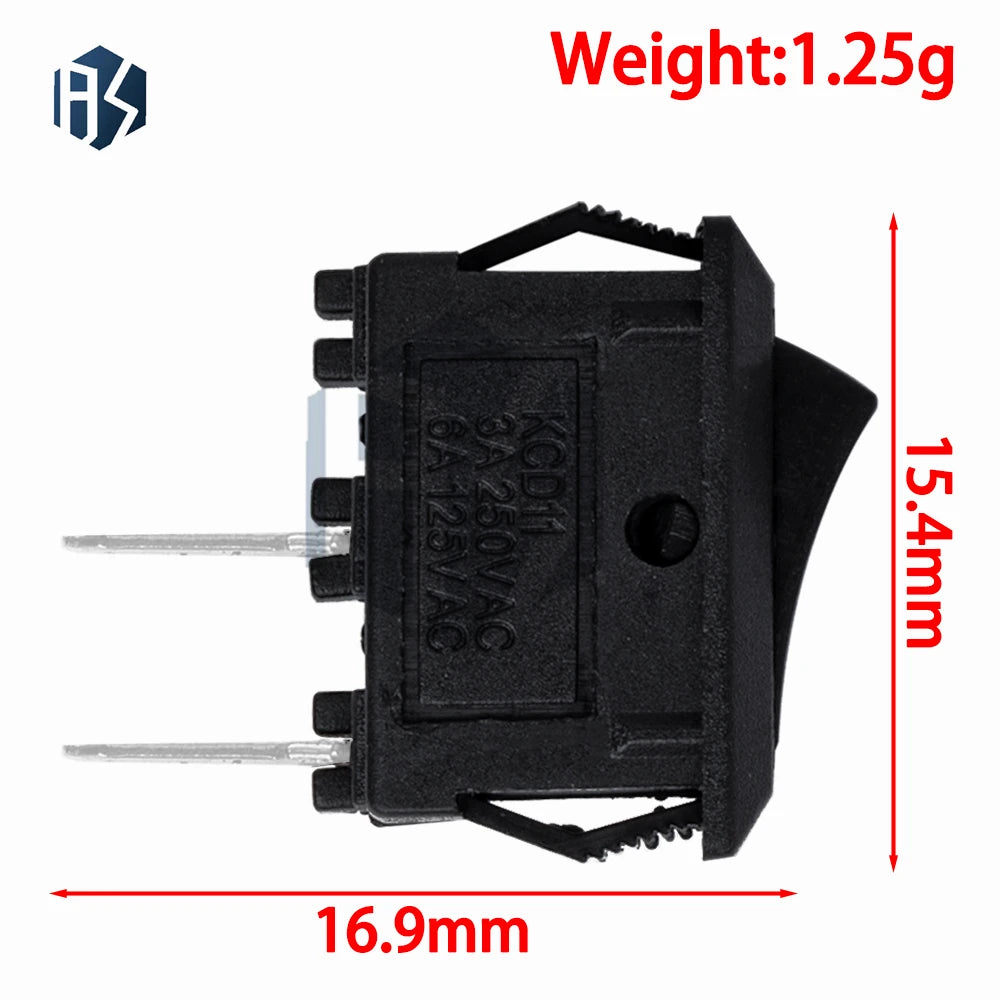 KCD11 10 SPST 2PIN Boat Rocker Switch OFF 3A 250V Car Dash Truck RV Zpaxo