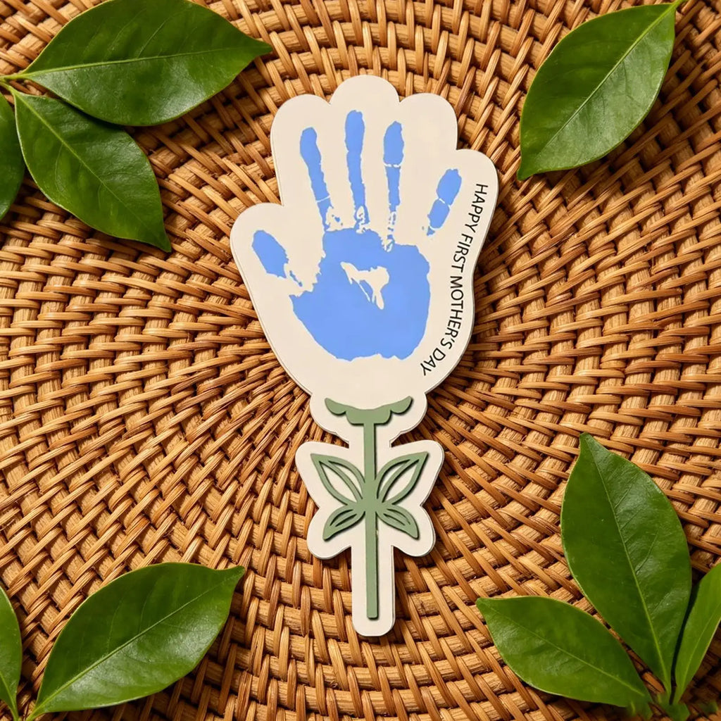 DIY Handprint Flower Craft Wooden Art Keepsake Sign Grandmother Women
