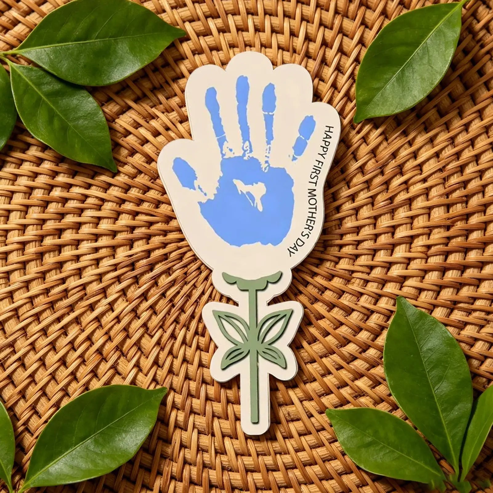 DIY Handprint Flower Craft Wooden Art Keepsake Sign Grandmother Women