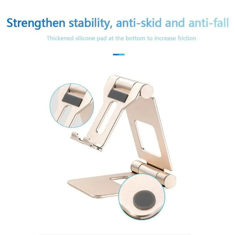 652F Multi-Angle Cell Phone Stand for Desk Dual Foldable Desktop Phone Holder Non Slip Cradle for All Smartphones Tablets Zpaxo