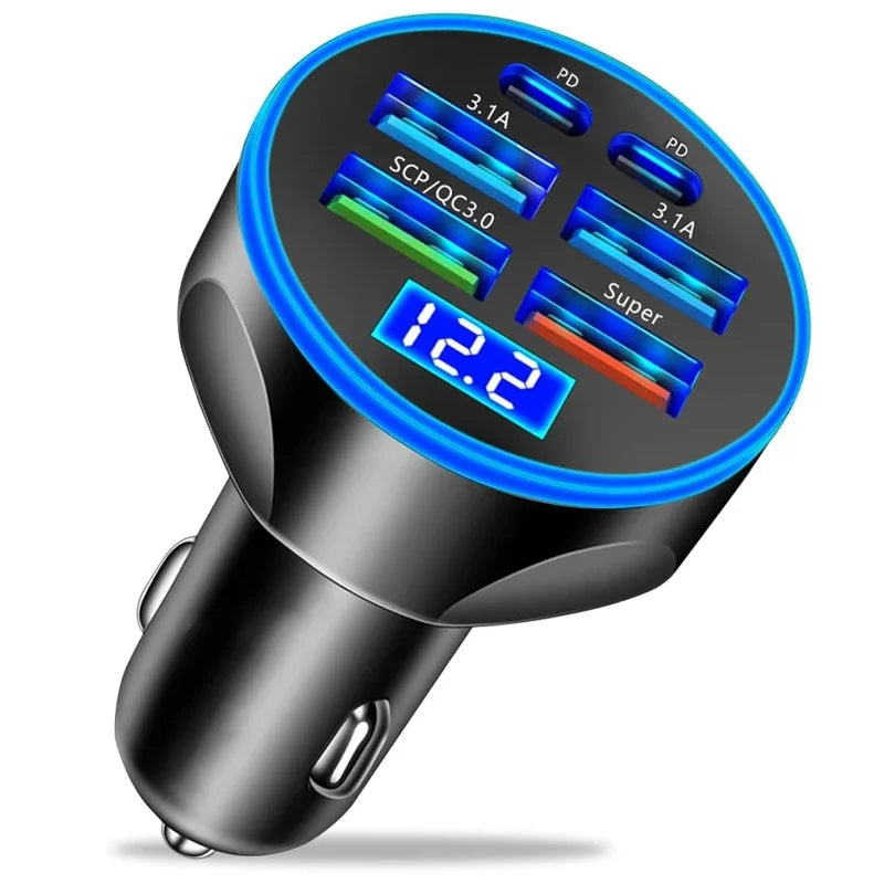 1 USB C Car Charger Adapter Voltage Monitor Fast Charging Iphone