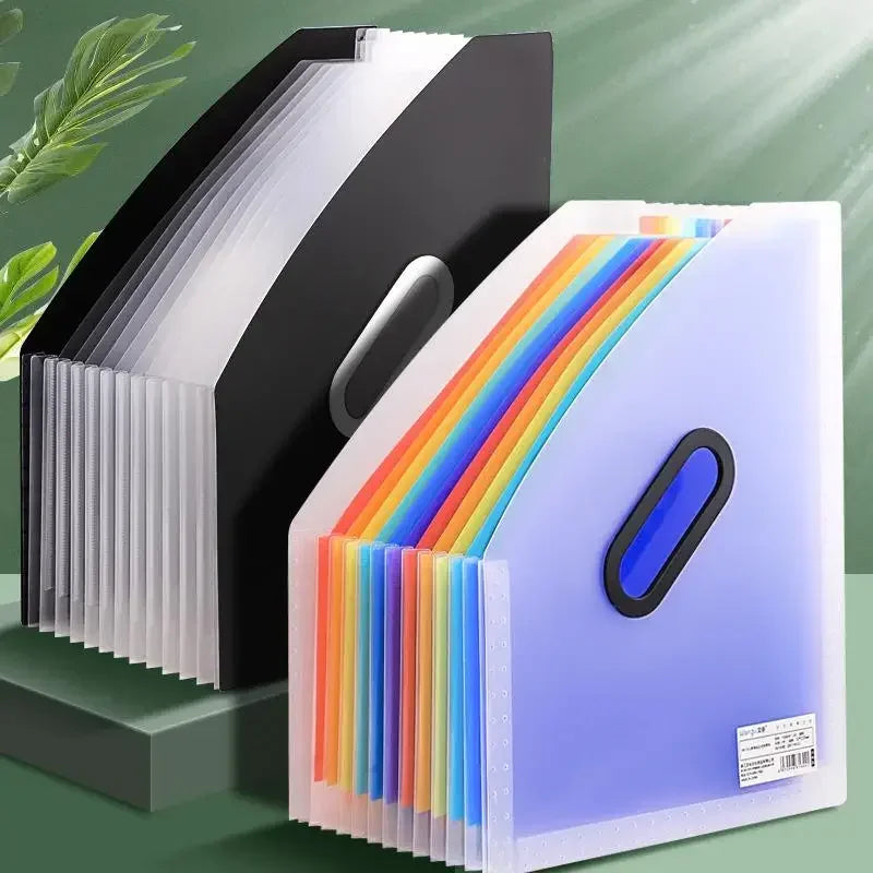 1pc Vertical Portable Folder, Expandable Organ Bag, Multi-layer Student Specific Paper Organizer, Office Files Available Zpaxo