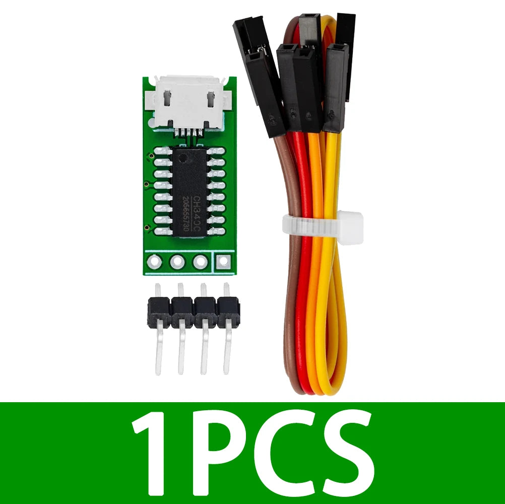 CH340C USB-TTL ISP Programmer Module, 3.3V/5V, Replace CP2102 CH340G with Wires for STM32 51 MCU Zpaxo 1pcs