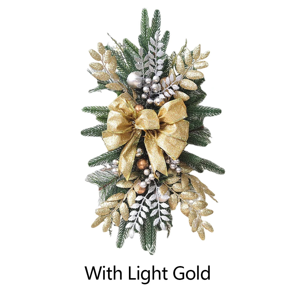 Christmas Wreath Pendants Light Atmosphere Decorative Stair Garland