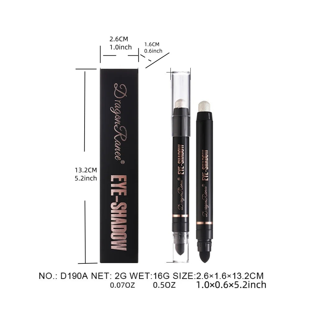 Double Head Pearlescent Eyeshadow Pencil Waterproof Glitter Metallic Blue Green Eye Shadow Makeup Pigment White Eyes Highlighter Zpaxo
