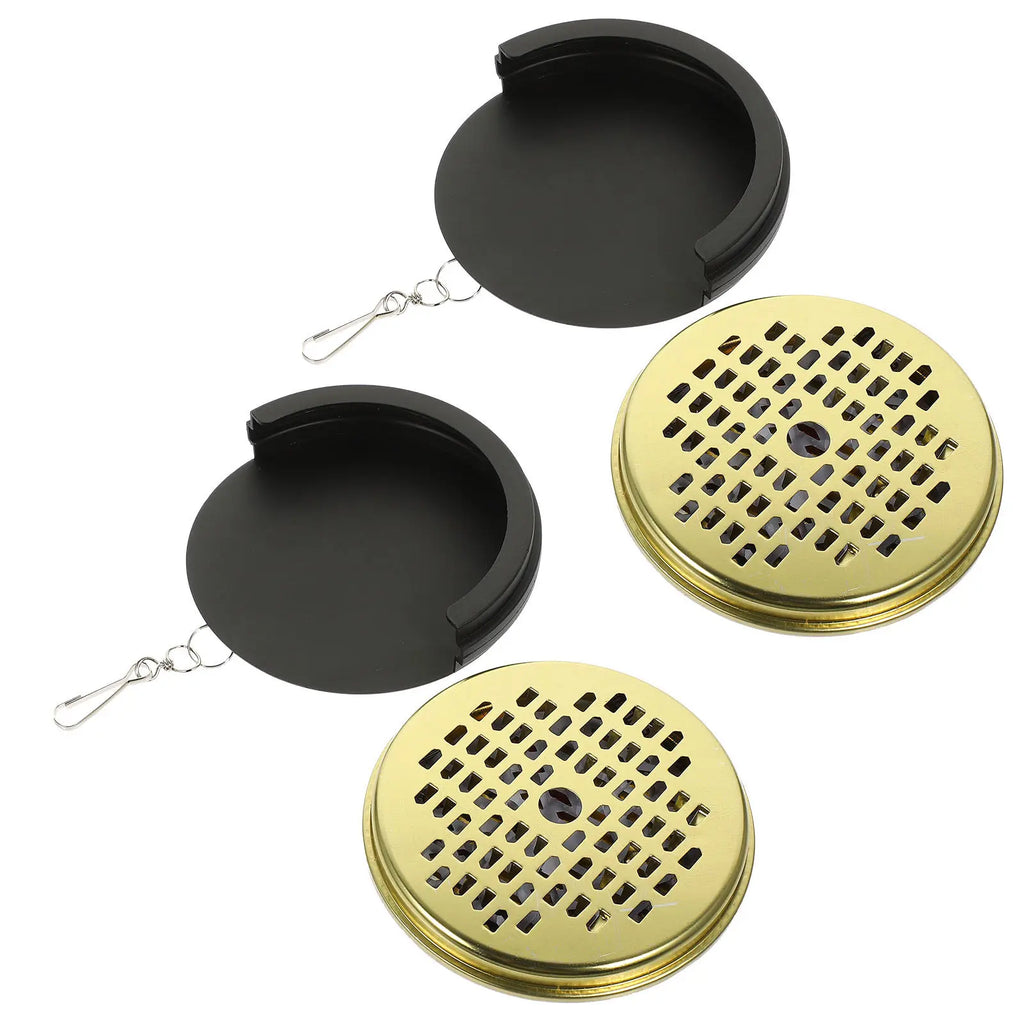 Metal Burner Case Portable Lidded Hollow Incense Holder Fireproofing
