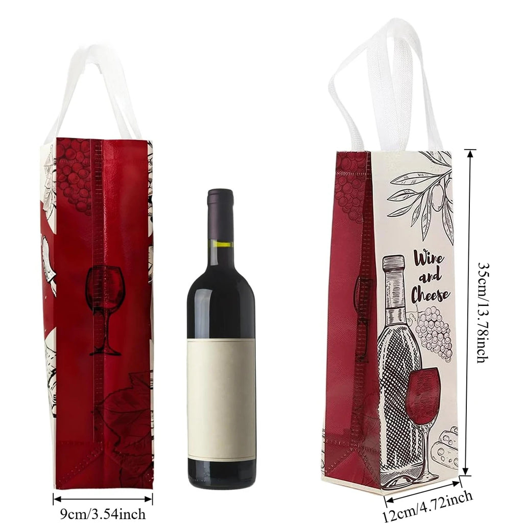 Wine Gift Bags Non-Woven Totes with Handles – 6/12/24 Pack