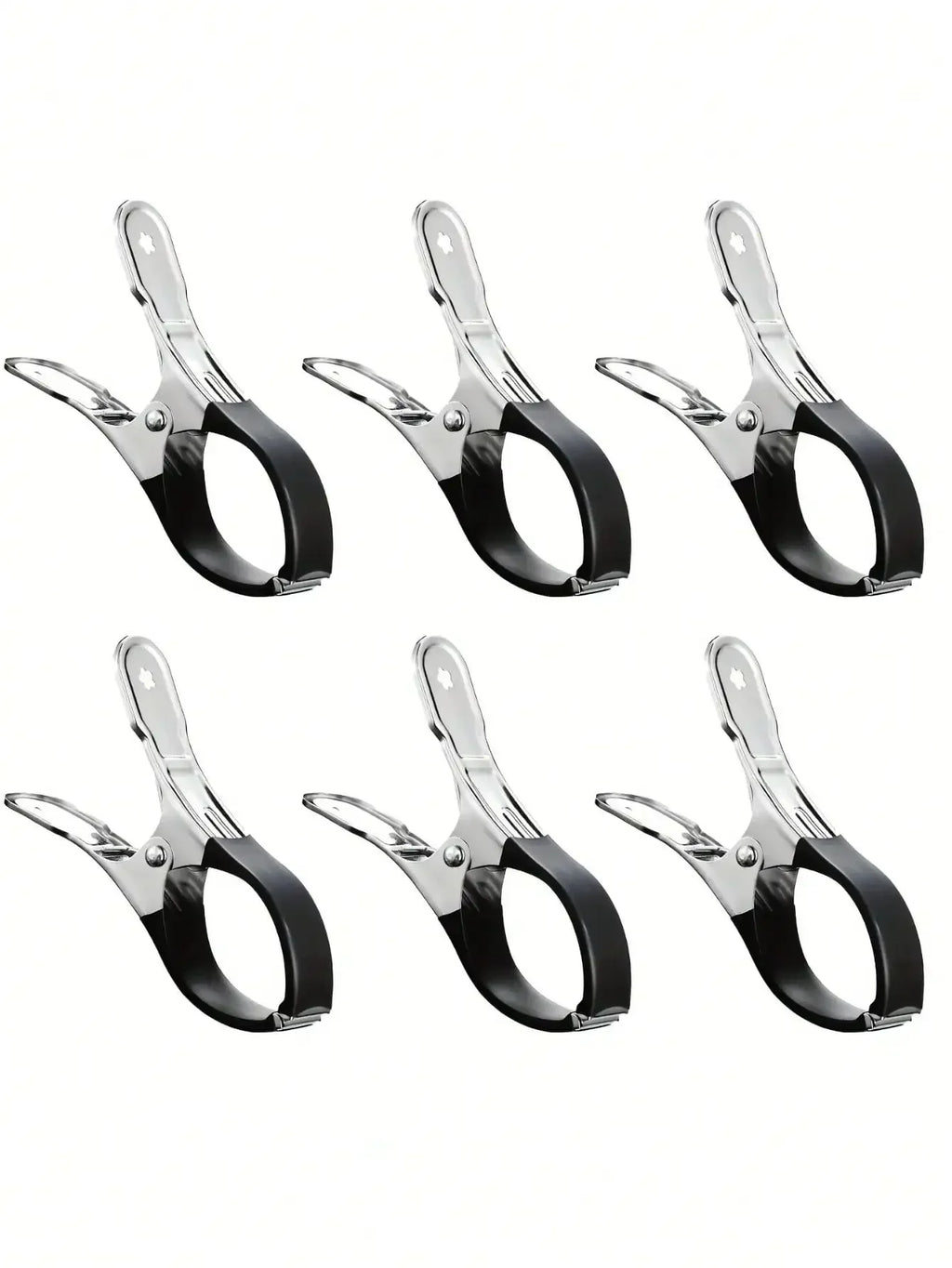6PCS Durable Stainless Steel Pool Cover Clips with Blue Plastic Handles - Heavy Duty Windproof Spring Clips for Secure Above Zpaxo