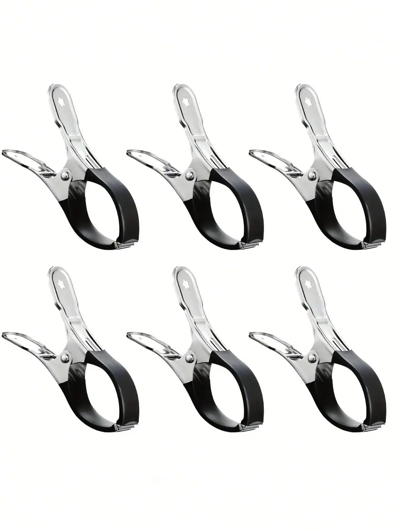 6PCS Durable Stainless Steel Pool Cover Clips with Blue Plastic Handles - Heavy Duty Windproof Spring Clips for Secure Above Zpaxo