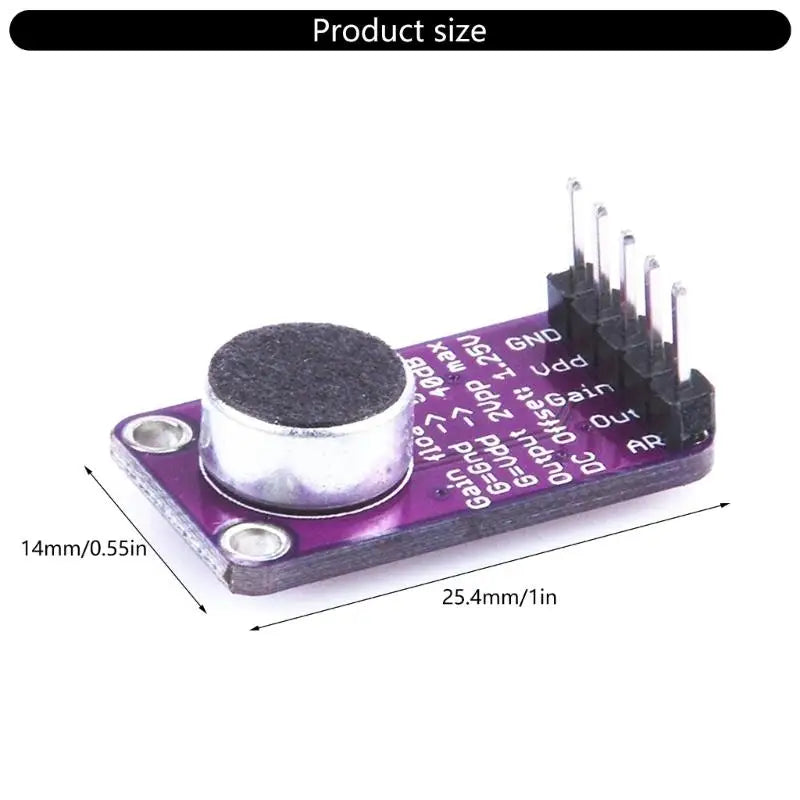 Low Noise MAX9814 Microphone Preamp Module 40dB 50dB 60dB Adjustable For Development Boards ESP826 Zpaxo