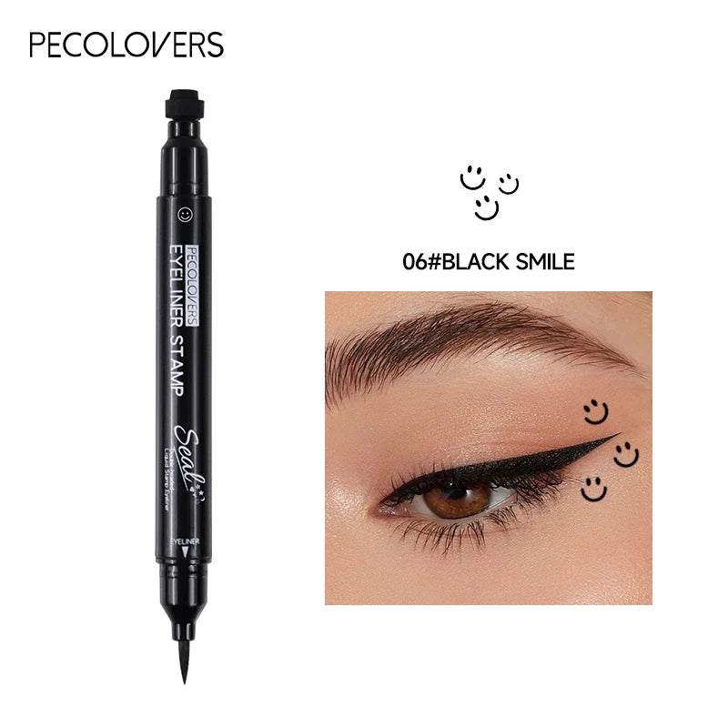 Star Liquid Eyeliner Black Moon Stamp Eye Liner Pencil 2 in 1 Waterproof Long-lasting Easy Applying Eye Eyeliner Pen Makeup Zpaxo 06