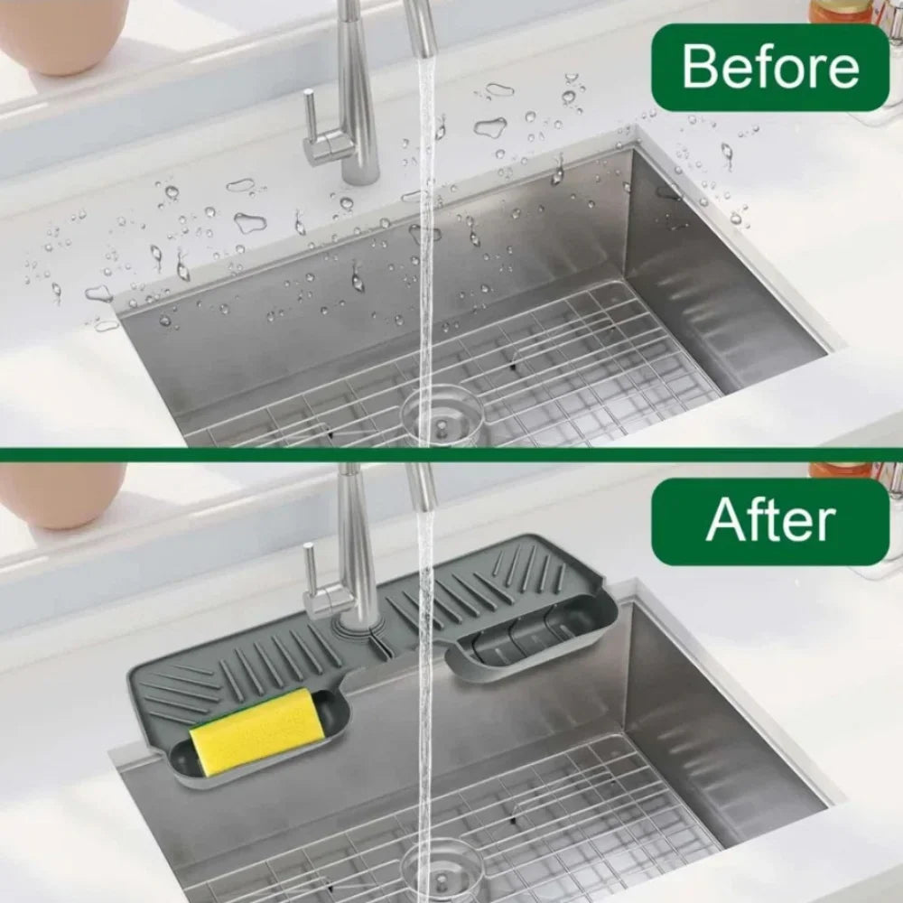 Kitchen Silicone Faucet Sink Splash Guard Waterproof Mildew-proof Mat