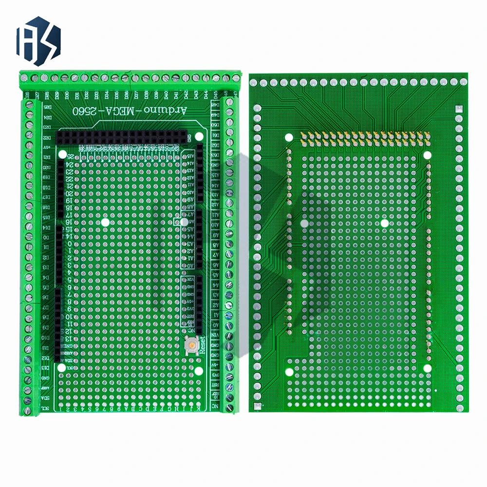 Double-Sided PCB Screw Terminal Block Expansion Shield for Arduino MEGA-2560 R3 – Prototyping Kit with Development Board Module Zpaxo