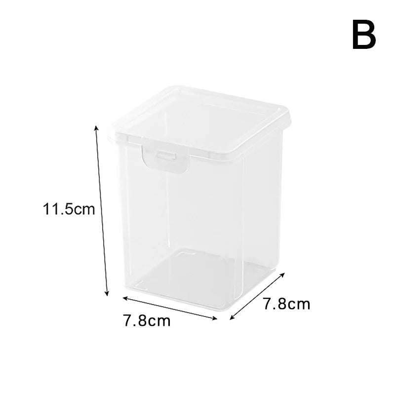 Dust-proof Cotton Swab Storage Box Transparent Beauty Egg Cosmetic Pads Box Cosmetic Sponge Box Bathroom Organizer Case Zpaxo B