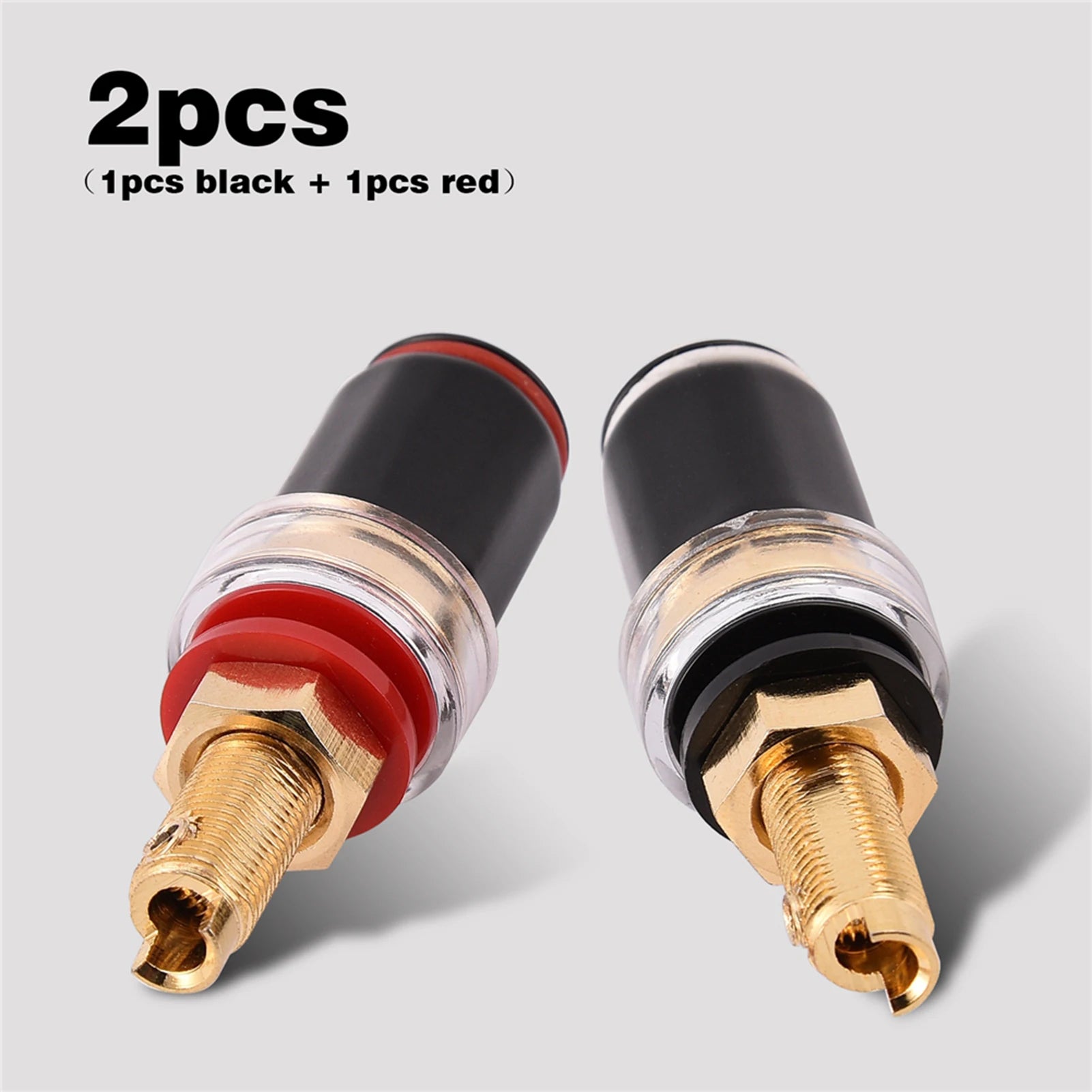 Black Red Welding Copper Speaker Amplifier Terminal Banana Plug