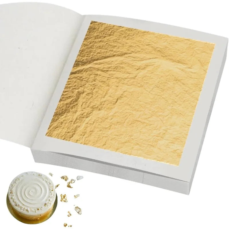 Real 24K Gold Leaf Sheets 3 Sizes 98 Pure Foil Art Craft DIY