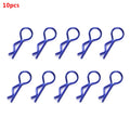 10pcs Stainless Steel Body Clips R Pin Shell for Redcat HSP 1/10 RC Car Parts Zpaxo Blue