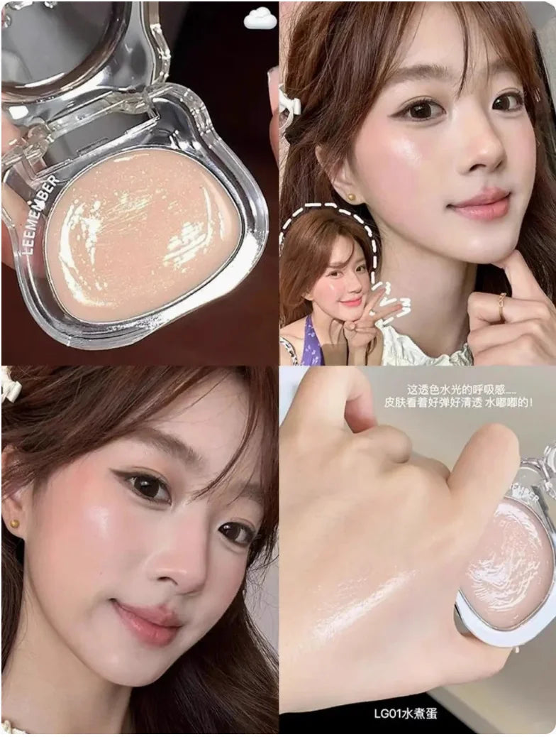 LEEMEMBER Blush Cream Multi Use Glow Stick Transparent Highlighter Zpaxo