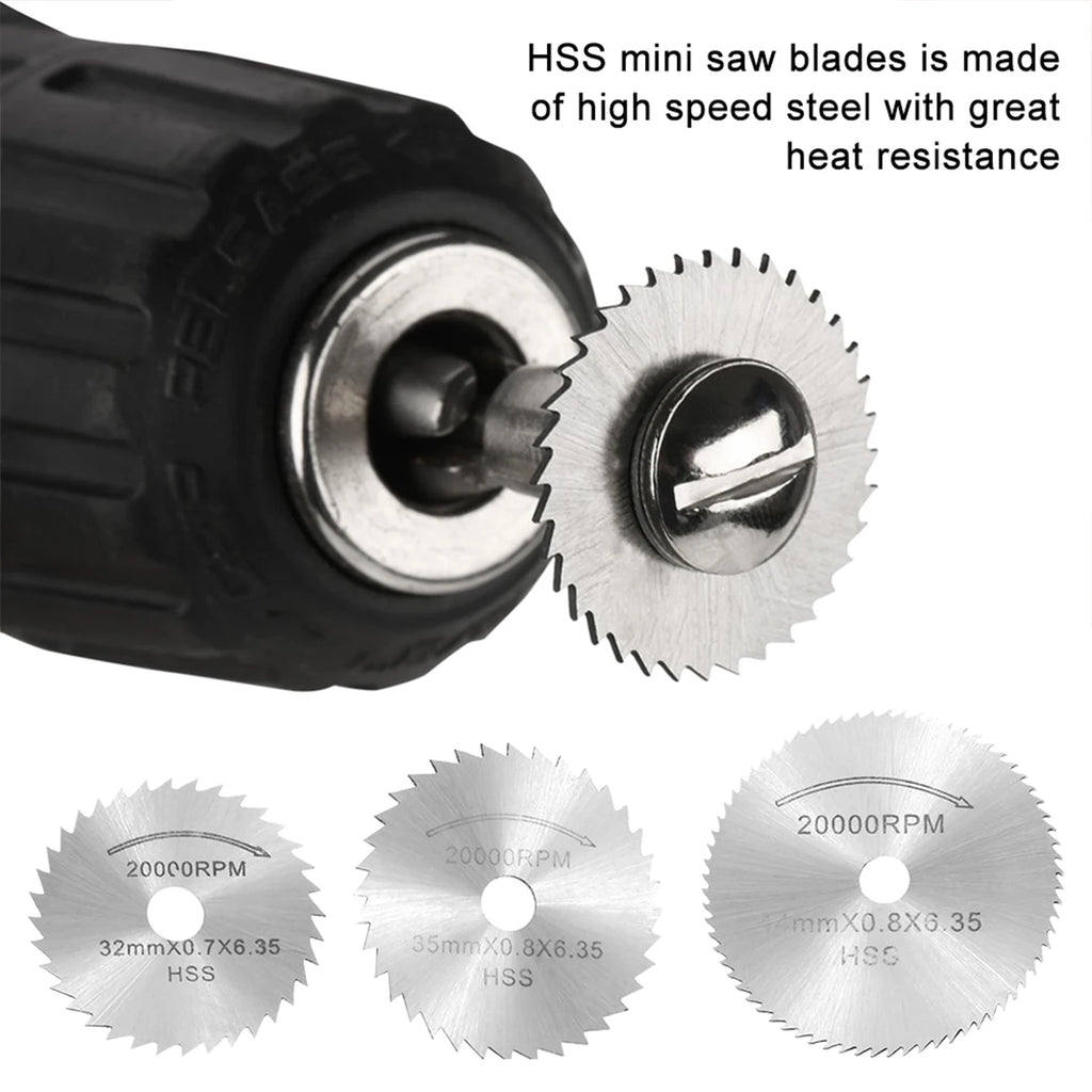 11/30/32pcs Mini Circular Saw Blade Set Sanding Grinding Wheel Cutting Disc for Dremel Metal Cutting Rotary Tools Accessories Zpaxo