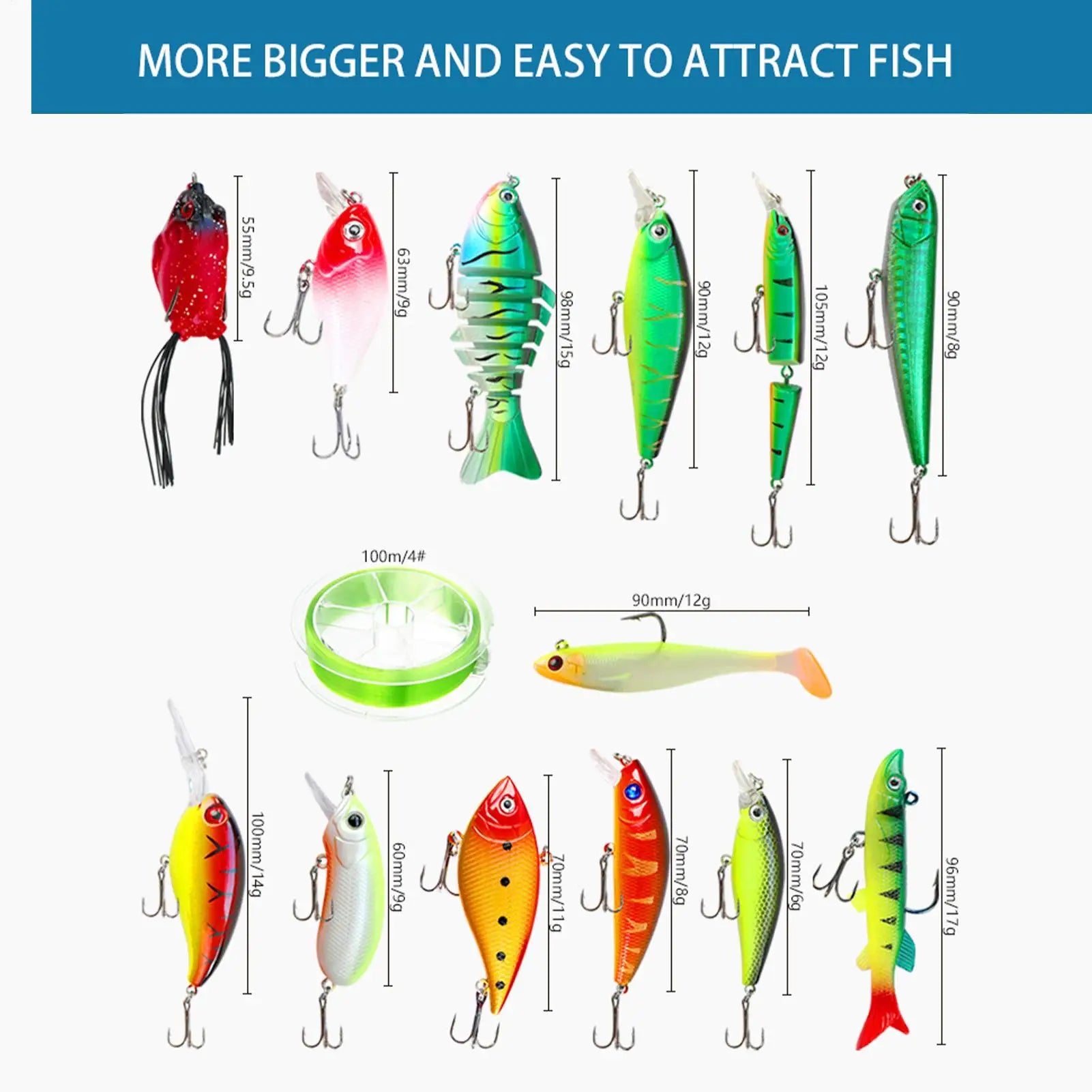 Fishing Lure Artificial Gear Outdoor Saltwater Freshwater River Lake