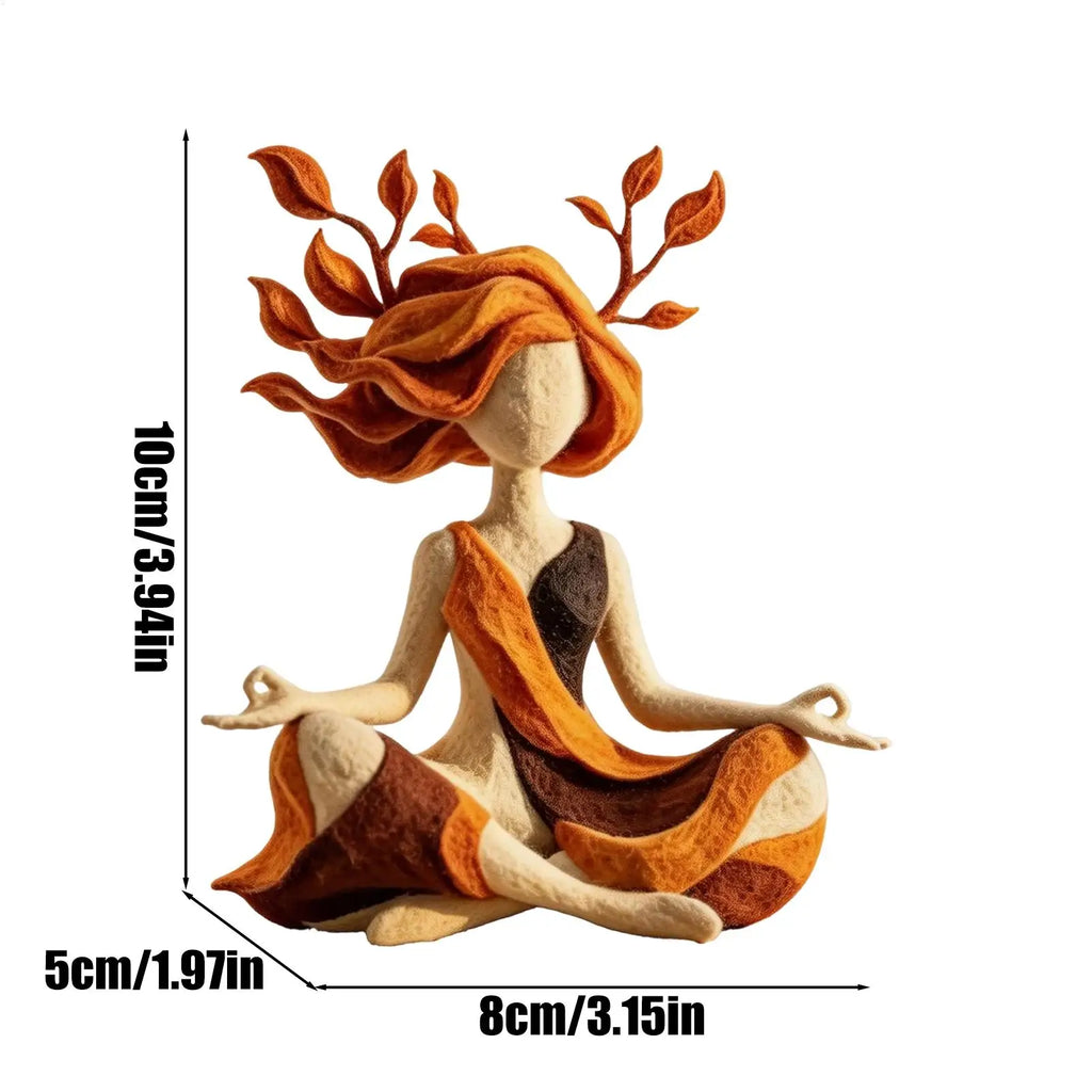 Meditation Statue Abstract Peaceful Calming Resin Sculpture Inner Harmony Figurine for Living Room Bedroom Office Desk Bookshelf Zpaxo