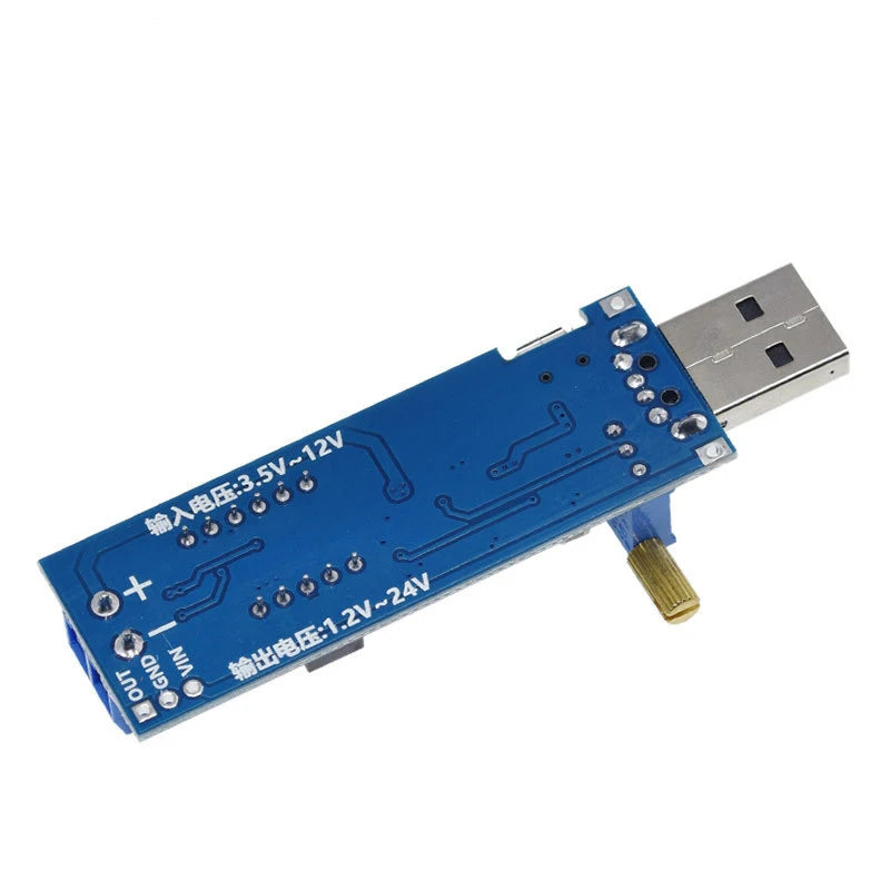 USB Boost Buck Converter Micro USB Step UP / Down Power Supply Module DC-DC 5V to 3.3V / 12V Rotate Adjustable Out DC 1.2V-24V Zpaxo